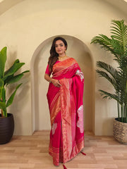 Munga Soft Silk 3D Flower Masterpiece Saree