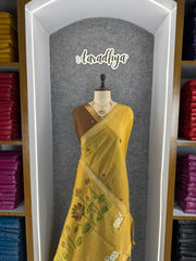 Premium Soft Muga Cotton Pichwai Saree