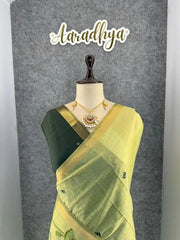 Premium Soft Muga Cotton Pichwai Saree