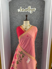 Premium Soft Muga Cotton Pichwai Saree