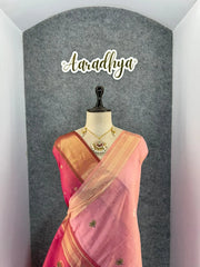 Premium Kamdhenu Pichwai Muga Silk Saree