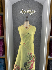 Soft Muga Cotton Pichwai Pallu Saree