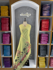 Soft Muga Cotton Pichwai Pallu Saree