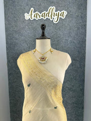 Soft Muga Cotton Pichwai Pallu Saree