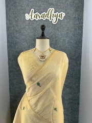 Soft Muga Cotton Pichwai Pallu Saree