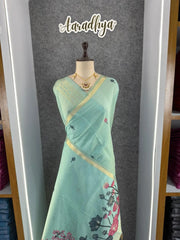 Soft Muga Cotton Pichwai Pallu Saree