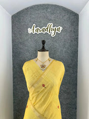 Soft Muga Cotton Pichwai Pallu Saree