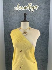 Soft Muga Cotton Pichwai Pallu Saree