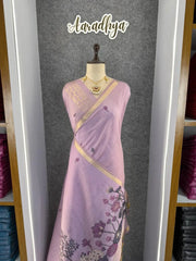 Soft Muga Cotton Pichwai Pallu Saree