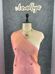 Soft Muga Cotton Pichwai Pallu Saree