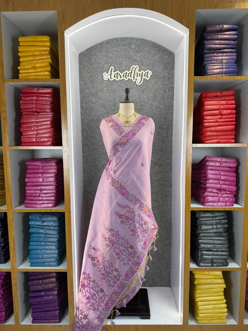 Soft Jamdani Muga Cotton Saree