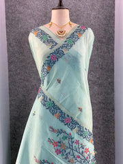 Soft Jamdani Muga Cotton Saree