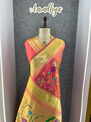 Janhvi Kapoor–Inspired Kanchivaram Paithani Silk Saree