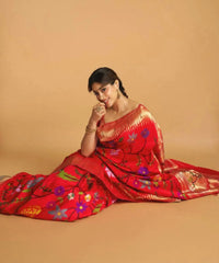 Janhvi Kapoor–Inspired Kanchivaram Paithani Silk Saree