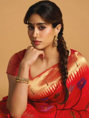 Janhvi Kapoor–Inspired Kanchivaram Paithani Silk Saree