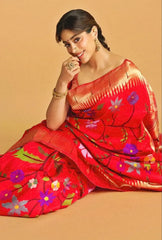 Janhvi Kapoor–Inspired Kanchivaram Paithani Silk Saree