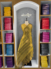 Royal Tissue Silk Zari Weaving & Mango Border Saree