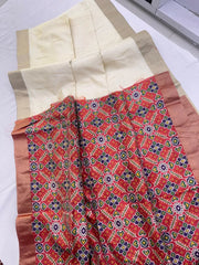 Soft Khadi Raw Silk Weaving Patola Saree