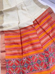 Soft Khadi Raw Silk Weaving Patola Saree