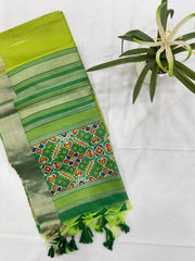 Soft Khadi Raw Silk Weaving Patola Saree