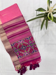 Soft Khadi Raw Silk Weaving Patola Saree