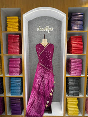 Pure Cotton Hand Dyed Bandhej Sibori Saree