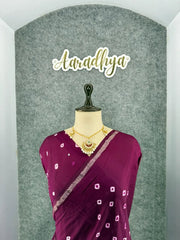 Pure Cotton Hand Dyed Bandhej Sibori Saree