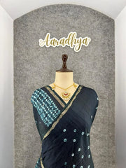 Pure Cotton Hand Dyed Bandhej Sibori Saree