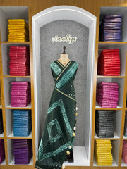 Pure Cotton Hand Dyed Bandhej Sibori Saree