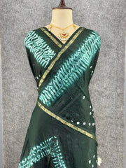 Pure Cotton Hand Dyed Bandhej Sibori Saree