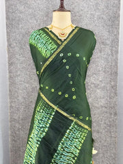 Pure Cotton Hand Dyed Bandhej Sibori Saree