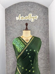 Pure Cotton Hand Dyed Bandhej Sibori Saree