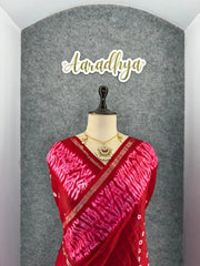 Pure Cotton Hand Dyed Bandhej Sibori Saree