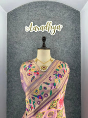 Designer Paithani Patola Sparrow Saree in Banarasi Soft Silk