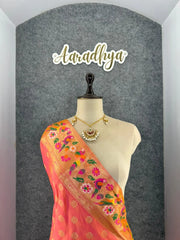 Designer Paithani Patola Sparrow Saree in Banarasi Soft Silk