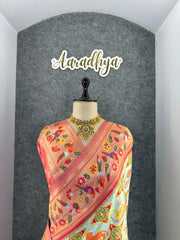 Designer Paithani Patola Sparrow Saree in Banarasi Soft Silk