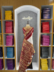 Pure Viscose Dola Silk Tye & Dye Bandhani Saree