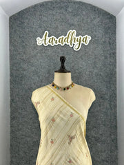 Tussar Silk Designer Embroidery Saree