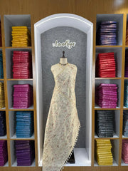 Tussar Silk Designer Embroidery Saree