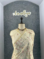 Tussar Silk Designer Embroidery Saree