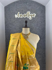 Wedding & Festive Mustard Yellow Paithani Silk Saree