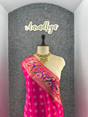 Designer Paithani Patola Sparrow Saree in Banarasi Soft Silk