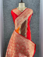 Banarasi Handlloom Rich Weaving Pallu Saree