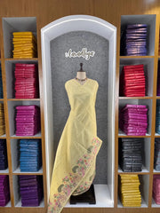 Pure Loom Tussar Silk Embroidery Work Saree