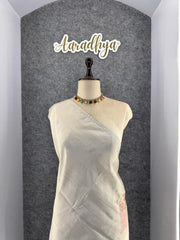 Pure Loom Tussar Silk Embroidery Work Saree