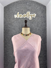 Pure Loom Tussar Silk Embroidery Work Saree