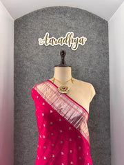 Viscose Raw Silk Bandhej Printed Paithani Saree