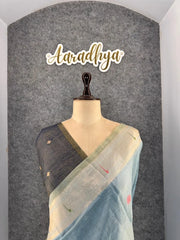 Pure Muga Cotton Parrot Paithani Saree