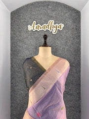 Pure Muga Cotton Parrot Paithani Saree