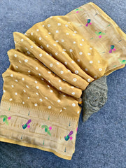 Luxury Fusion Bandhani Body & Paithani Pallu Saree